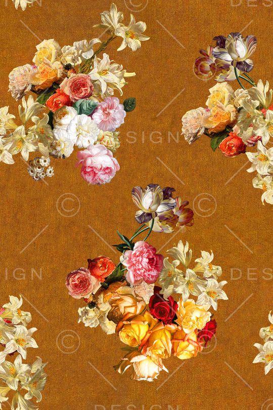 花卉印花华亿平台图片