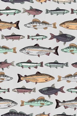 热带鱼印花华亿平台图片