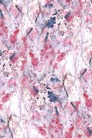 水彩花卉印花华亿平台图片