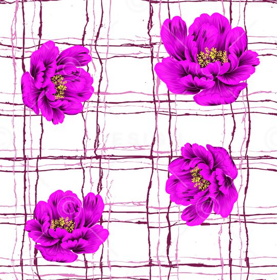 几何花卉印花华亿平台图片