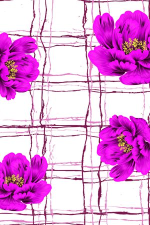 几何花卉印花华亿平台图片