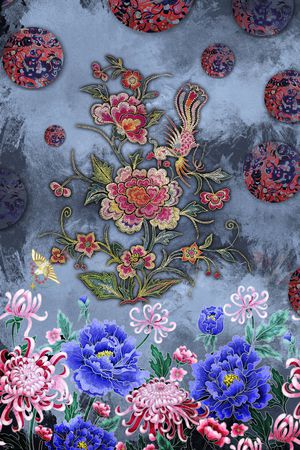 定位花印花华亿平台图片