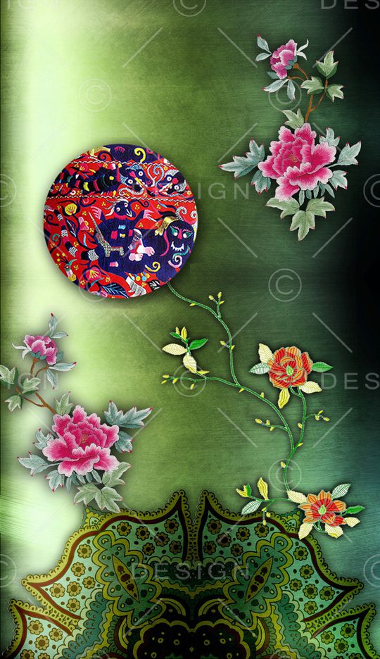 定位花印花华亿平台图片