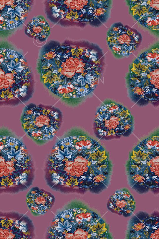 手绘印花华亿平台图片