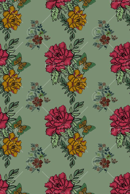 手绘印花华亿平台图片