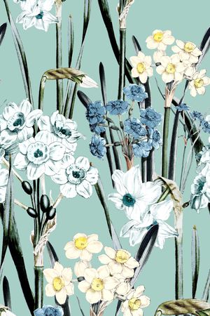 水仙花印花华亿平台图片