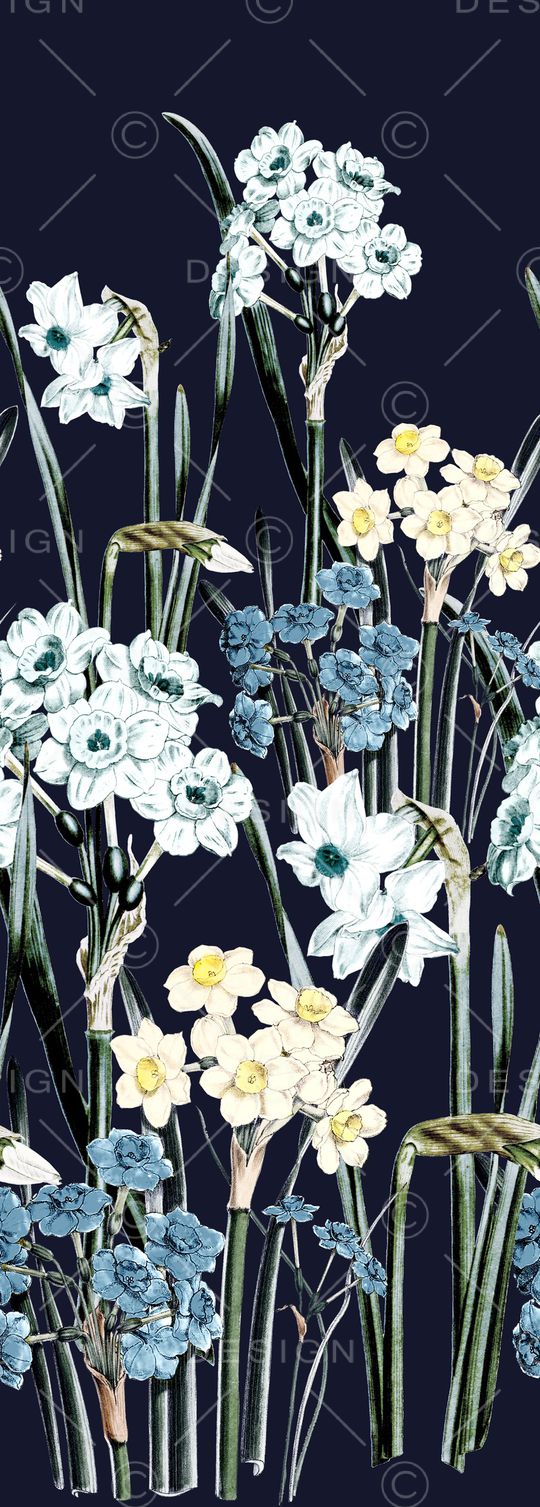 水仙花印花华亿平台图片