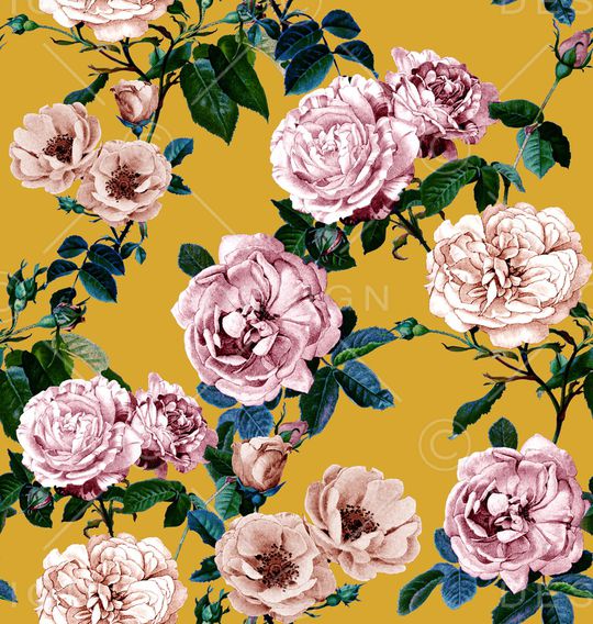 玫瑰花印花华亿平台图片