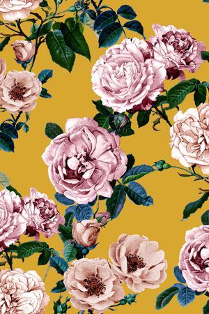 玫瑰花印花华亿平台图片