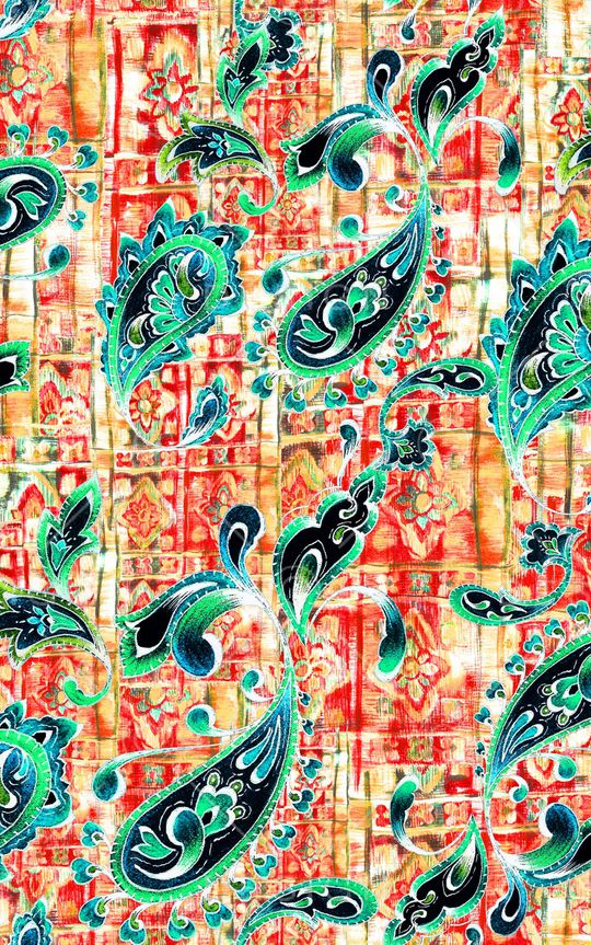 佩斯利印花华亿平台图片