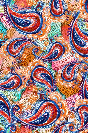 佩斯利印花华亿平台图片