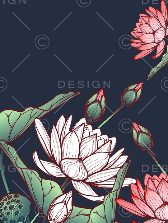 荷花印花华亿平台图片