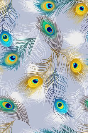 羽毛印花华亿平台图片