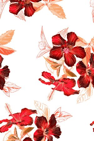 手绘花卉印花华亿平台图片