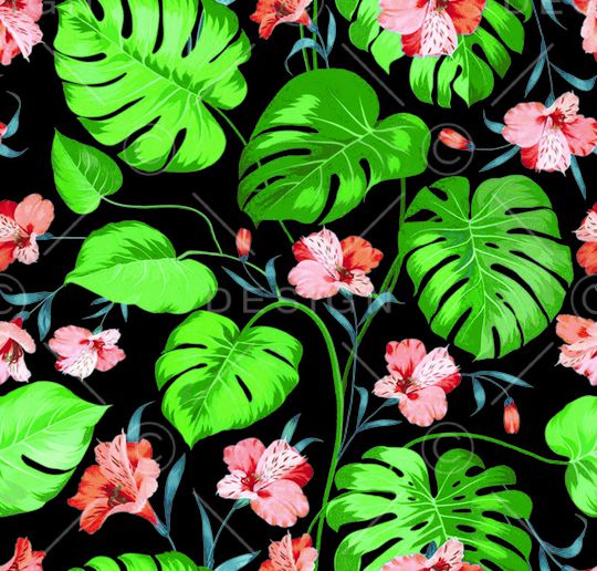 手绘花卉印花华亿平台图片