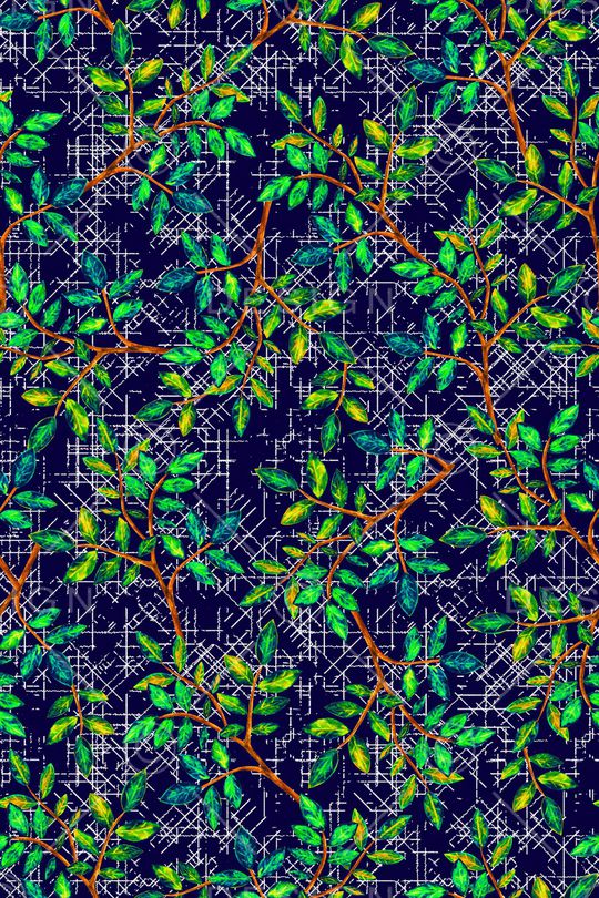 绿植树叶印花华亿平台图片