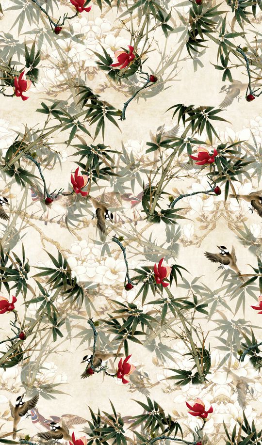 花鸟印花华亿平台图片