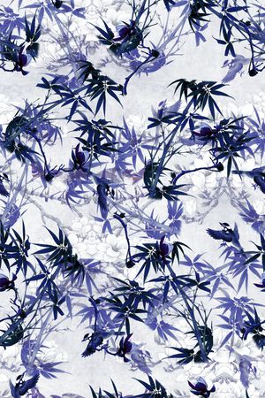 花鸟印花华亿平台图片