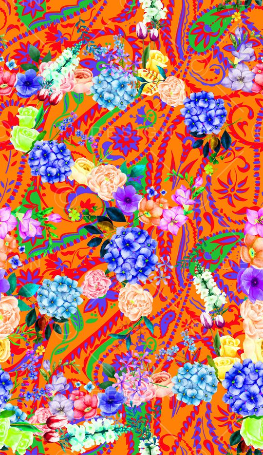 佩斯利印花华亿平台图片