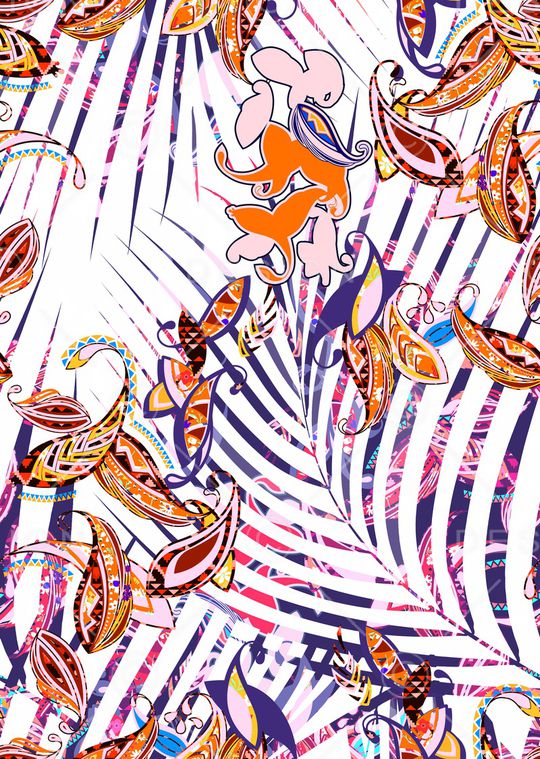 佩斯利印花华亿平台图片