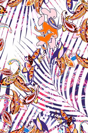 佩斯利印花华亿平台图片