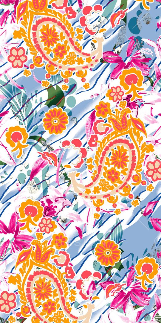 佩斯利印花华亿平台图片