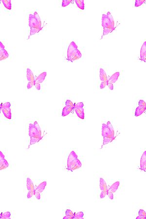 水彩蝴蝶印花华亿平台图片