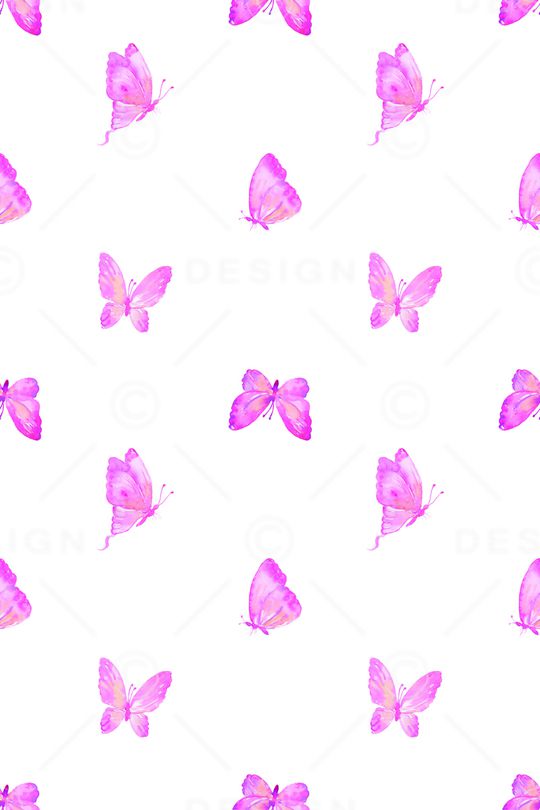 水彩蝴蝶印花华亿平台图片