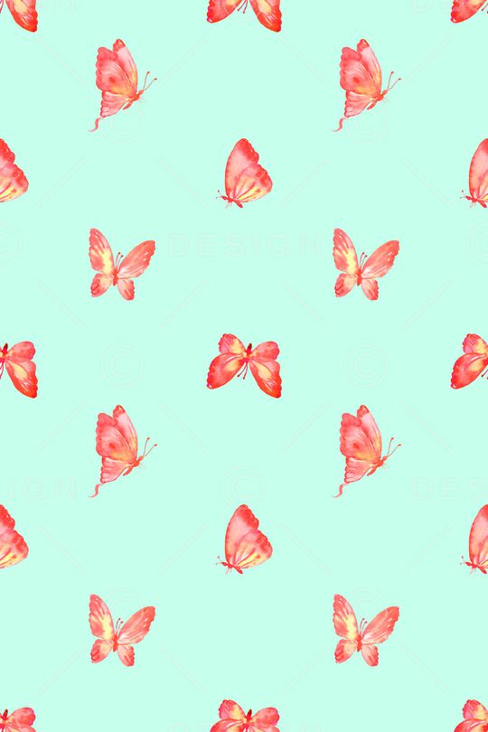 水彩蝴蝶印花华亿平台图片