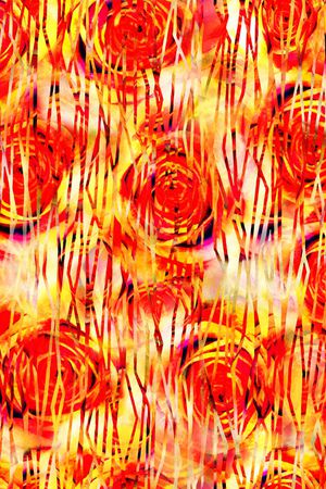 抽象花卉印花华亿平台图片