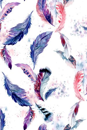 羽毛印花华亿平台图片