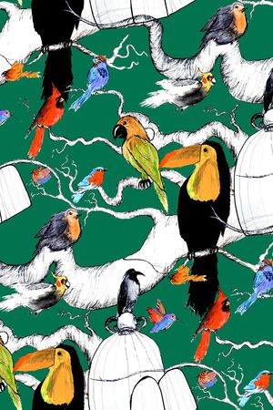 树枝印花华亿平台图片