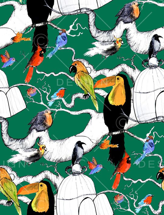 树枝印花华亿平台图片