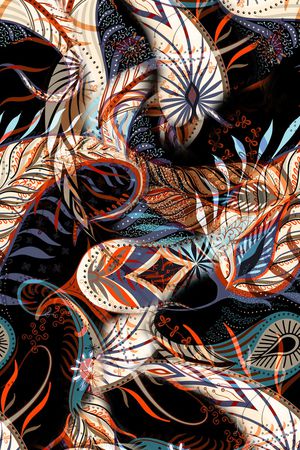 佩斯利印花华亿平台图片