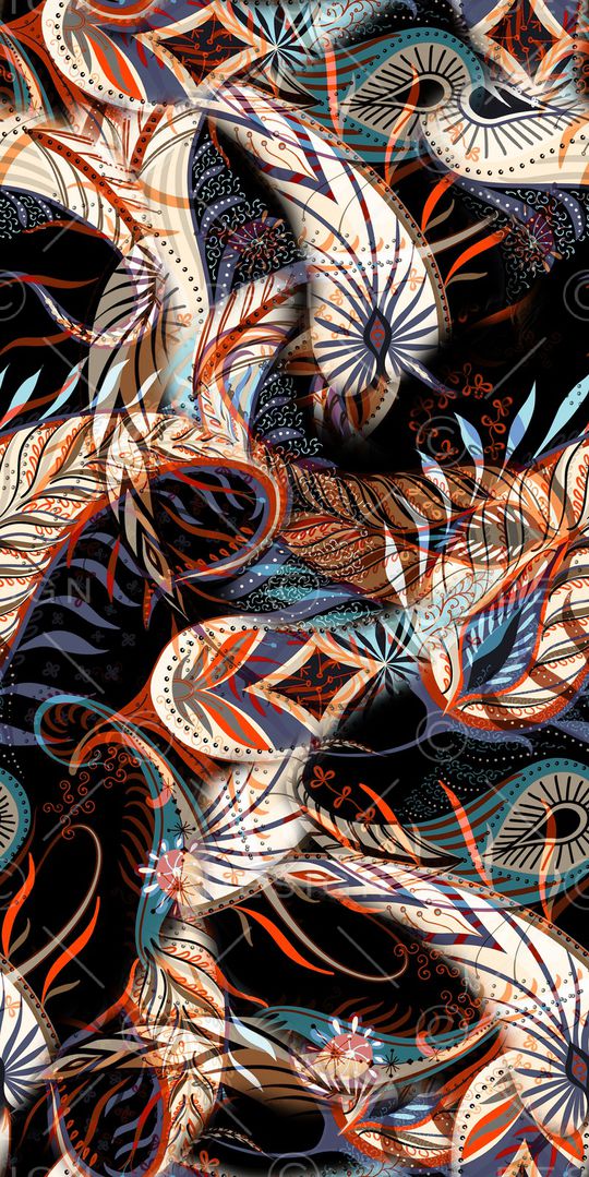 佩斯利印花华亿平台图片