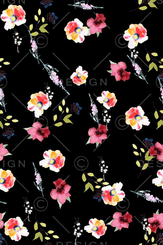 满版散花印花华亿平台图片