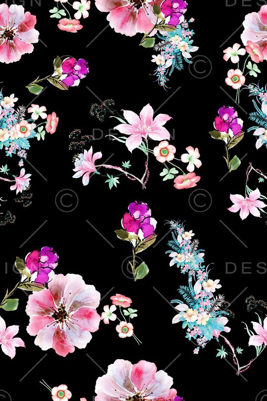 满版散花印花华亿平台图片