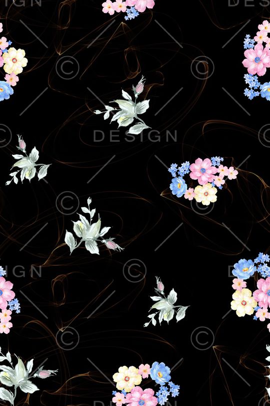 满版散花印花华亿平台图片