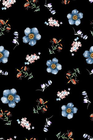 满版散花印花华亿平台图片