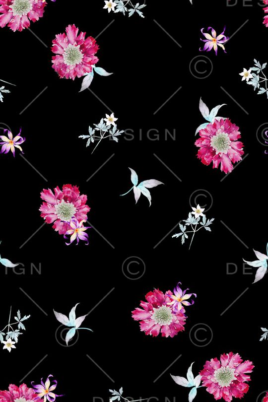 满版散花印花华亿平台图片