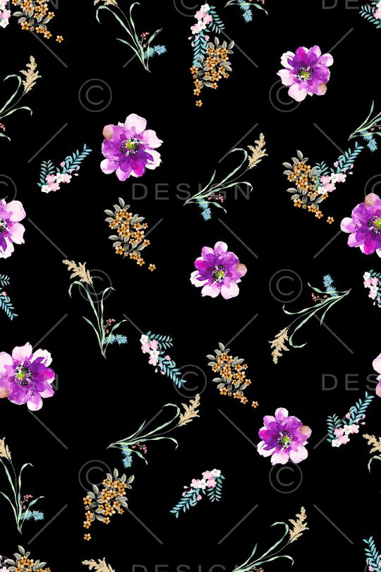 满版散花印花华亿平台图片