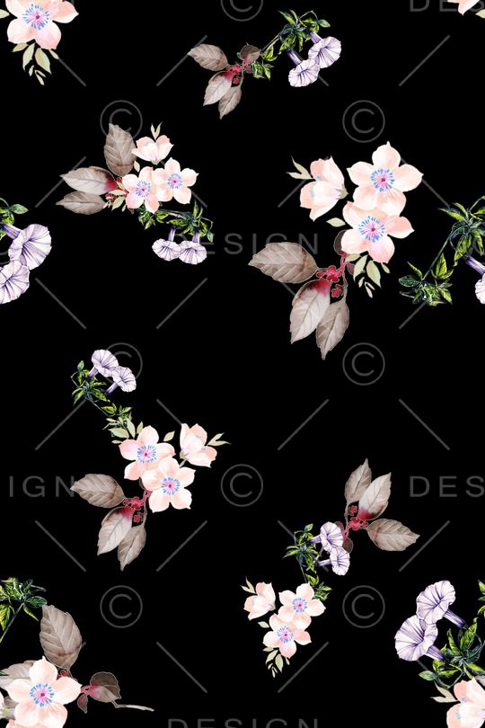 满版散花印花华亿平台图片