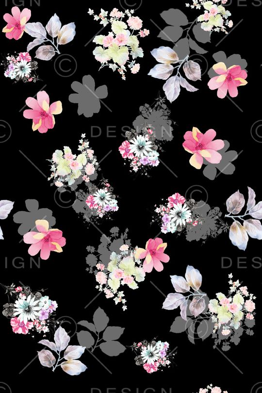 满版散花印花华亿平台图片