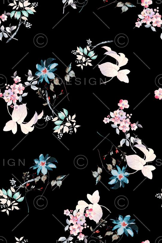 满版散花印花华亿平台图片