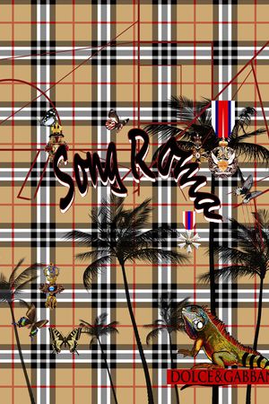 几何花卉印花华亿平台图片