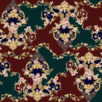 手绘花卉印花华亿平台图片