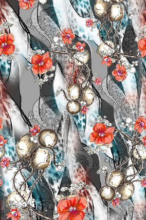 秋冬华亿平台印花华亿平台图片