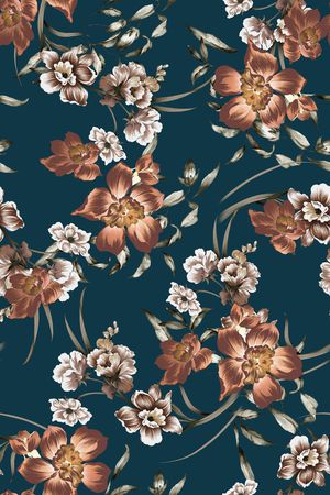 满版散花印花华亿平台图片