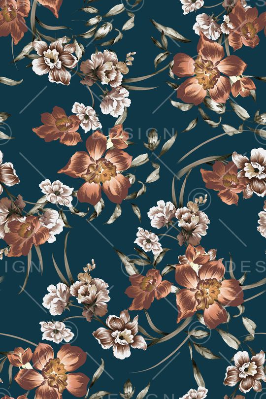 满版散花印花华亿平台图片