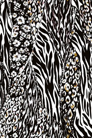 几何花卉印花华亿平台图片